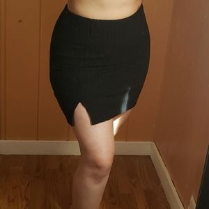 Black mini skirt